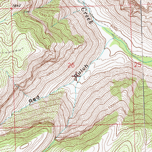 Topographic Map of Sheep Kill Gulch, CO