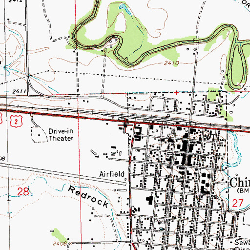 Topographic Map of Bear Paw Court, MT
