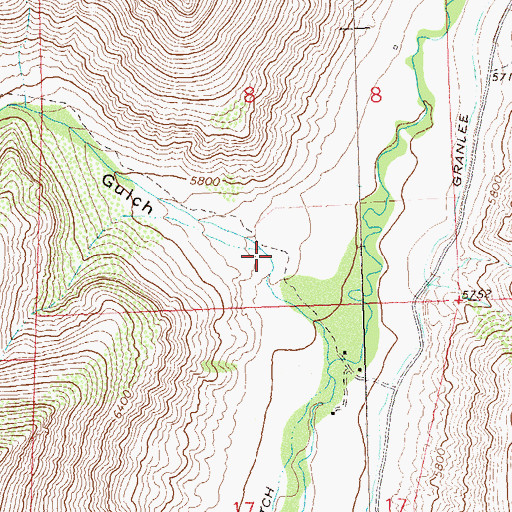 Topographic Map of Garden Gulch, CO