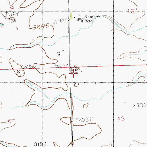 Topographic Map of Silver Bow Lutheran Church, MT