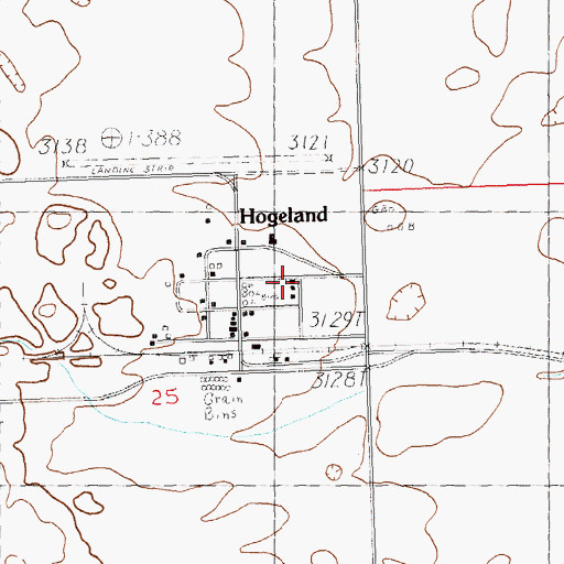 Topographic Map of Hogeland American Lutheran Church, MT