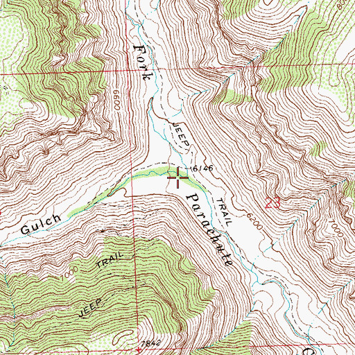 Topographic Map of Bear Run, CO