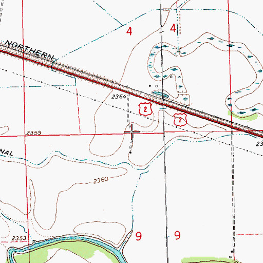 Topographic Map of Madras School (historical), MT