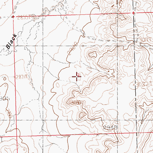 Topographic Map of Berkebile School (historical), MT