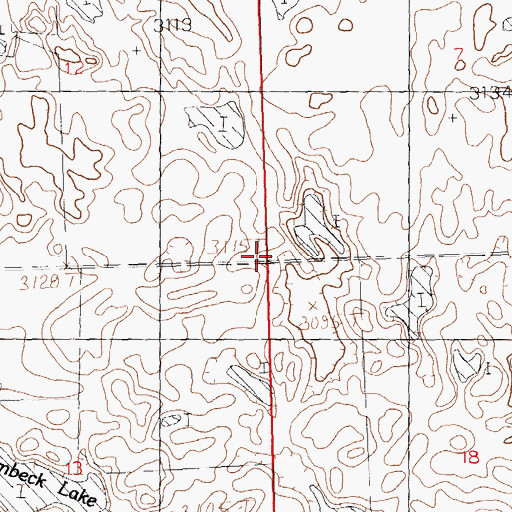 Topographic Map of Cherry Patch School (historical), MT
