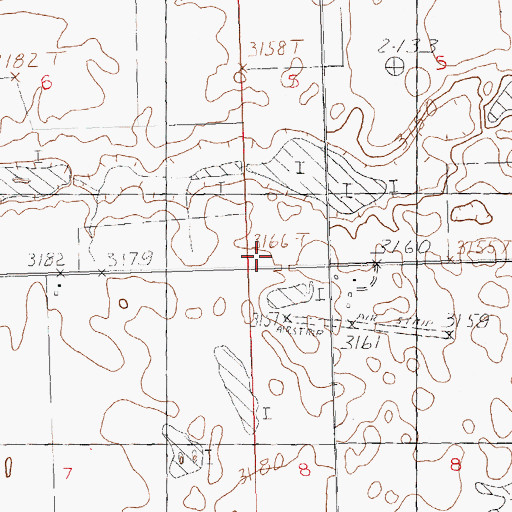 Topographic Map of Violett School (historical), MT