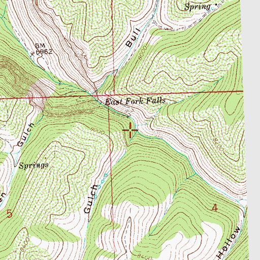Topographic Map of Trail Gulch, CO