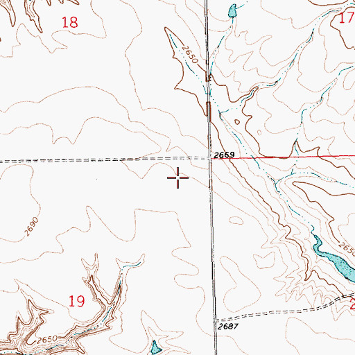 Topographic Map of Hollandville School (historical), MT