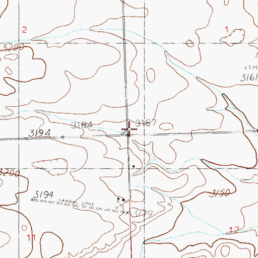 Topographic Map of East End School (historical), MT