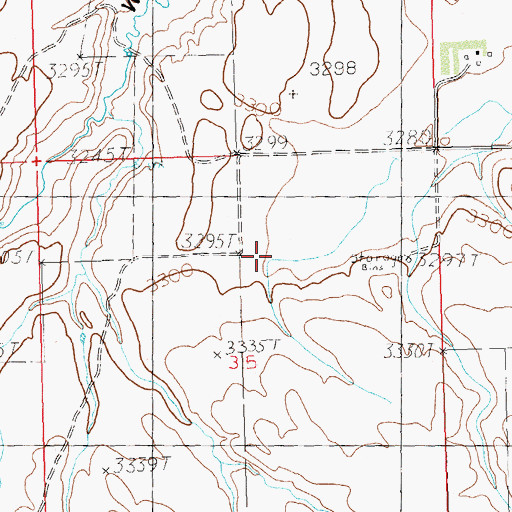 Topographic Map of Reed School (historical), MT