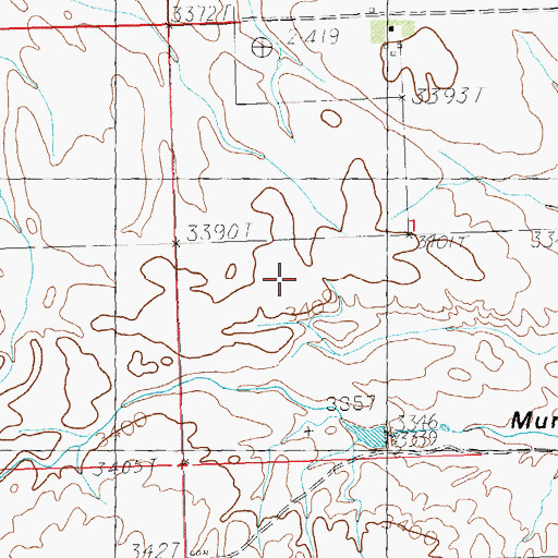 Topographic Map of Murphy Coulee School (historical), MT
