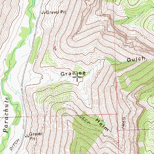 Topographic Map of Helm Gulch, CO