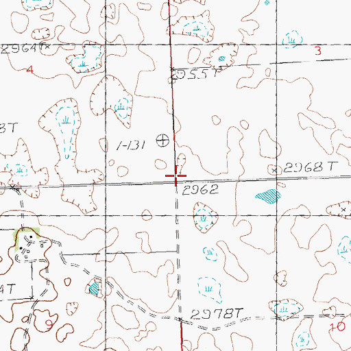 Topographic Map of Petrie School (historical), MT