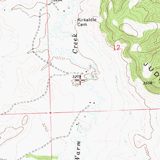 Topographic Map of Big Warm School (historical), MT