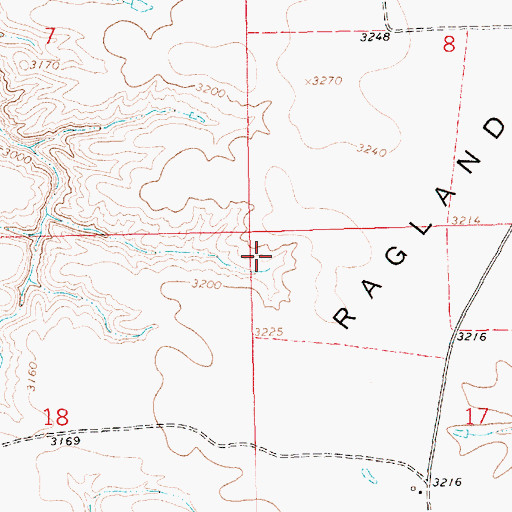 Topographic Map of Ragland Bench School (historical), MT