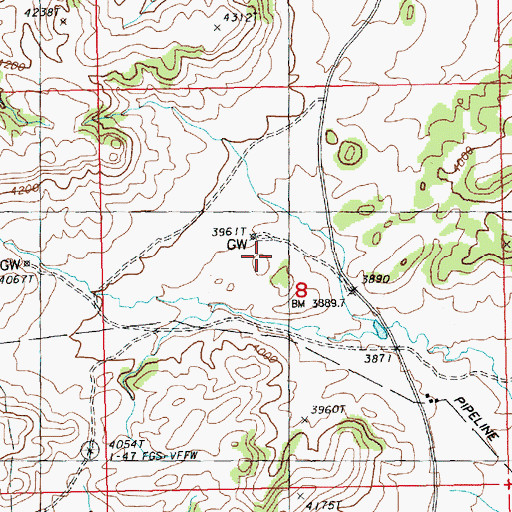 Topographic Map of Cow Island Trail School (historical), MT