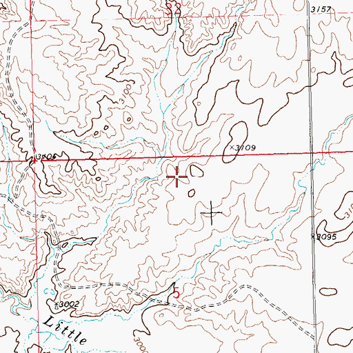 Topographic Map of Timber Ridge School (historical), MT