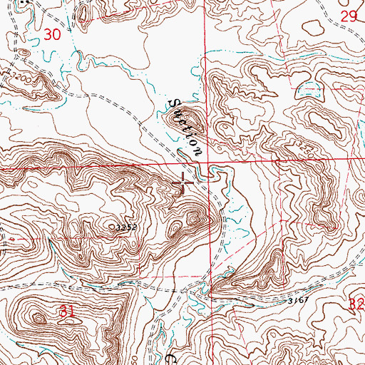 Topographic Map of Putnam School (historical), MT
