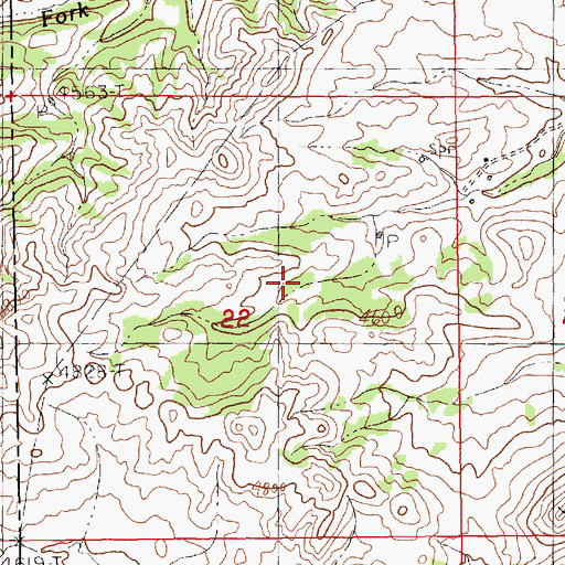 Topographic Map of Phelan Home School (historical), MT