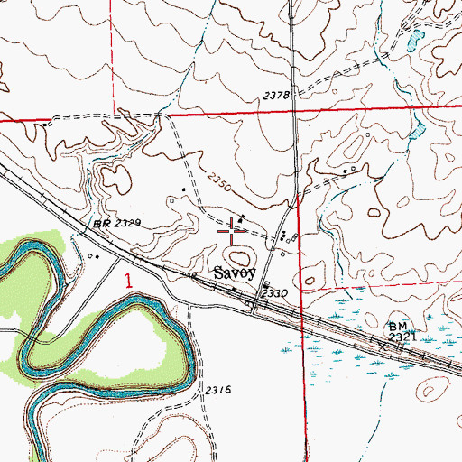 Topographic Map of Savoy School (historical), MT