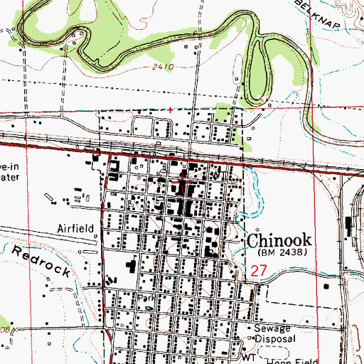 Topographic Map of Centennial Park, MT