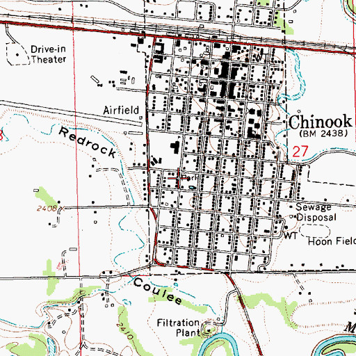 Topographic Map of Sweet Memorial Park, MT