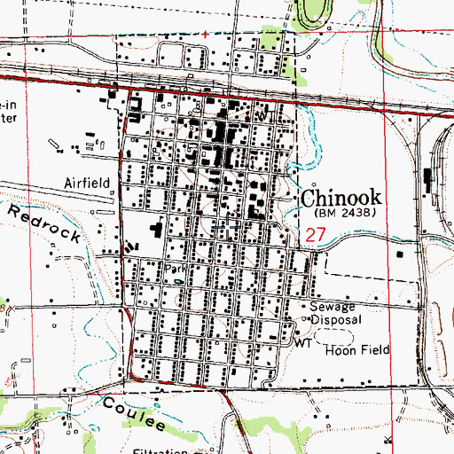 Topographic Map of Chinook Alliance Church, MT