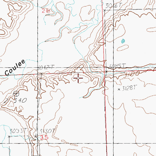 Topographic Map of Avery Post Office (historical), MT