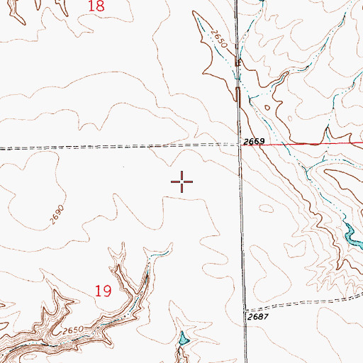 Topographic Map of Hollandville Post Office (historical), MT