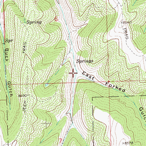 Topographic Map of East Forked Gulch, CO
