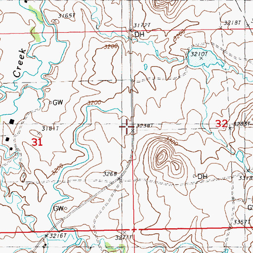Topographic Map of Ada Post Office (historical), MT