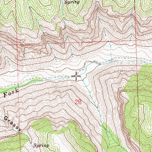 Topographic Map of Forked Gulch, CO