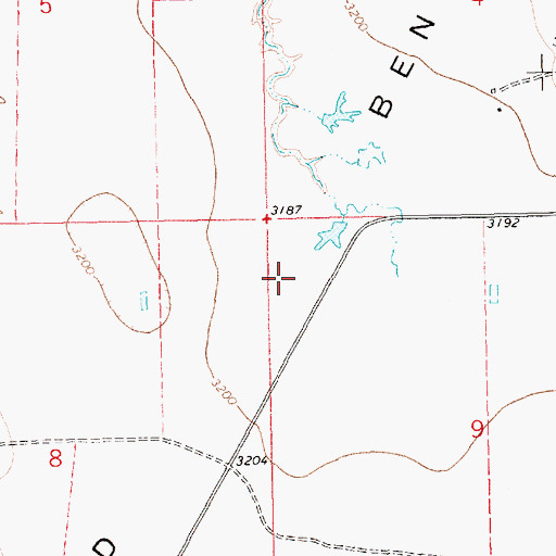 Topographic Map of Ragland Bench (historical), MT