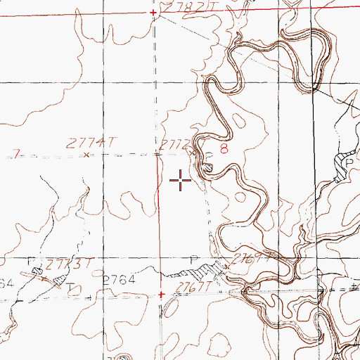 Topographic Map of Hydro Post Office (historical), MT
