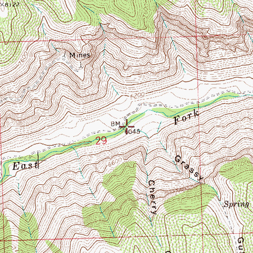Topographic Map of Cherry Gulch, CO
