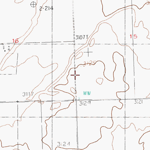Topographic Map of Wing (historical), MT