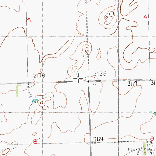 Topographic Map of Twete Post Office (historical), MT