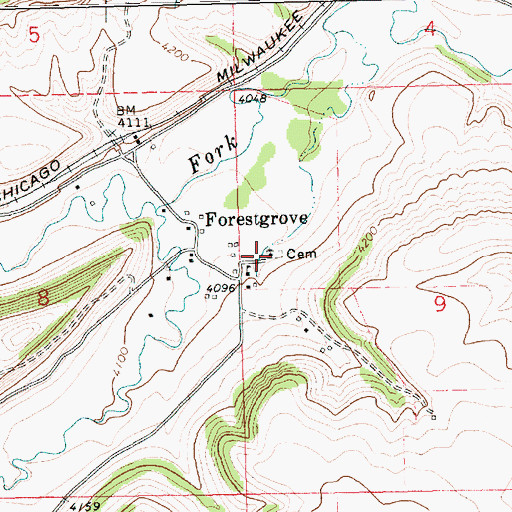 Topographic Map of Saint Pauls Episcopal Church, MT