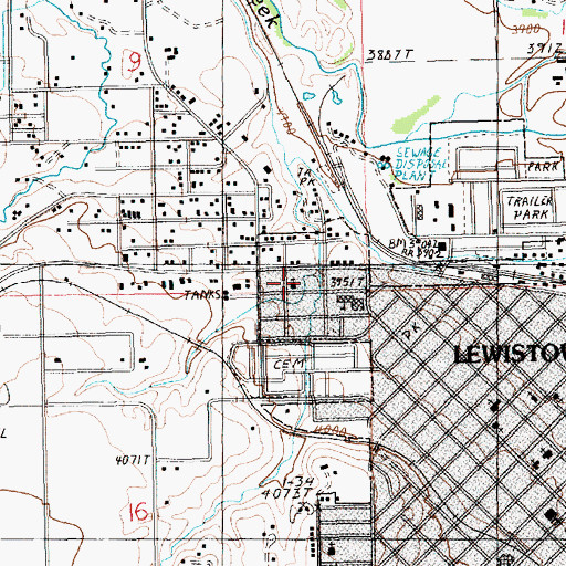 Topographic Map of Kingdom Hall of Jehovahs Witness, MT