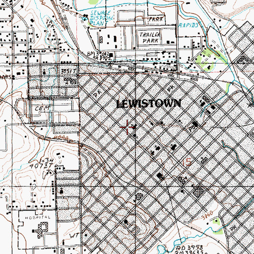 Topographic Map of Zion Lutheran Church, MT