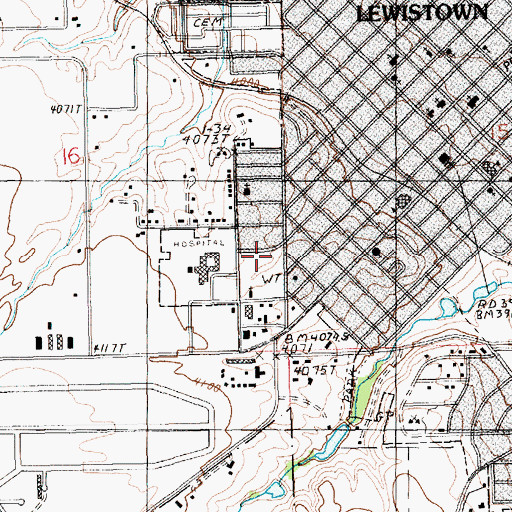 Topographic Map of Saint Pauls Lutheran Church, MT