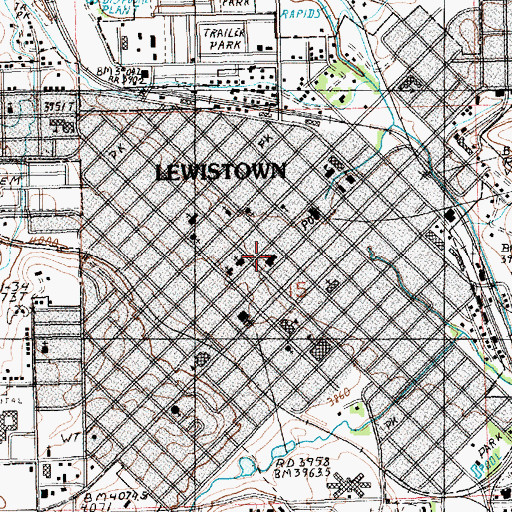 Topographic Map of United Methodist Church, MT