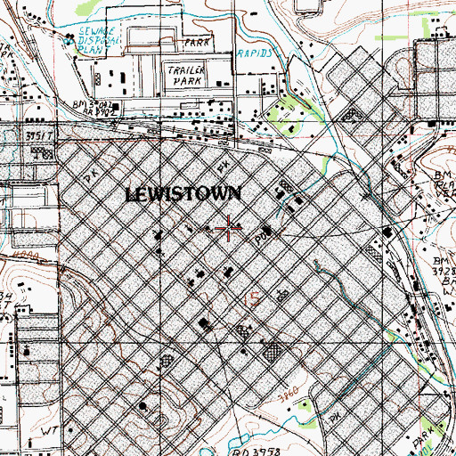 Topographic Map of Church of God, MT