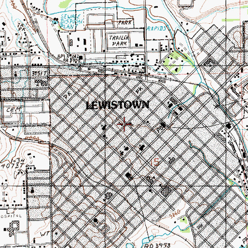 Topographic Map of Seventh Day Adventist Church, MT