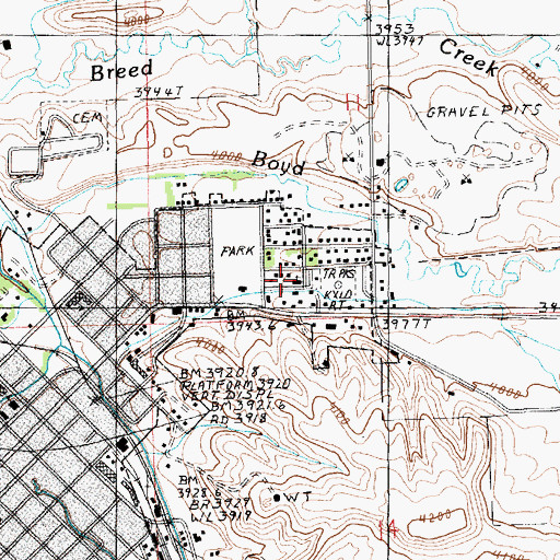 Topographic Map of Church of Christ, MT