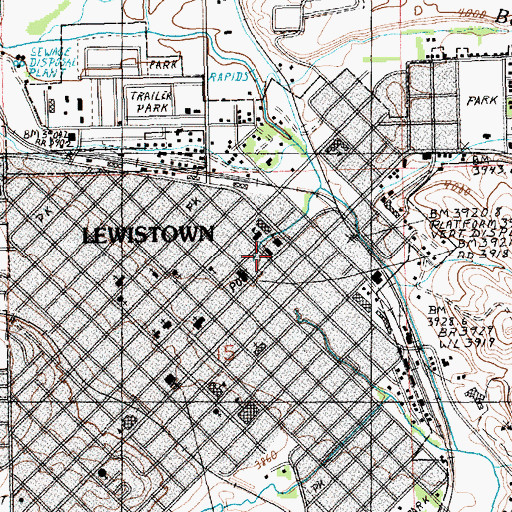 Topographic Map of Saint Leos Catholic Church, MT