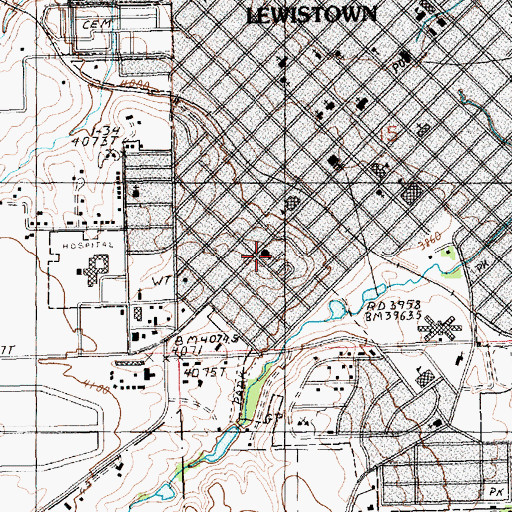 Topographic Map of First Christian Church, MT