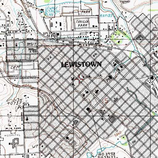 Topographic Map of Saint James Episcopal Church, MT