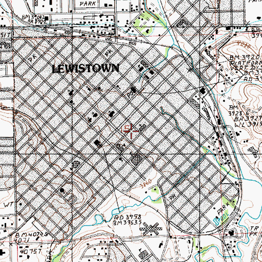 Topographic Map of Calvary Community Church, MT