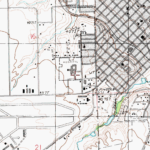 Topographic Map of Mental Health Center, MT
